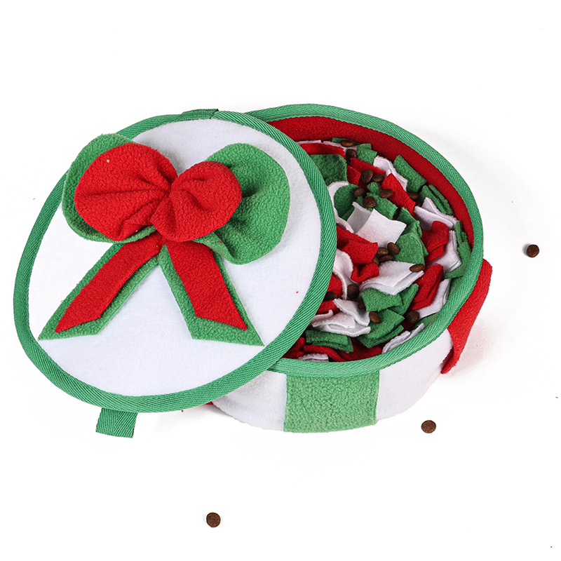 Hundespielzeug, Schnüffelmatte, Futterspender zur Linderung von Zähneknirschen, Stressabbau, Erstickungsprävention, ganzjährig, Weihnachtsmotiv, Großhandel_voghion.com