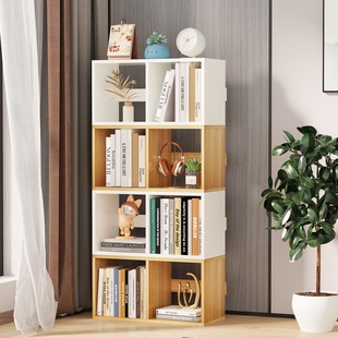 M$Kym$Ky Desktop Bookshelf Storage Rack Living Room Bedroom Home Floor-Standing Combination Bookcase Simple Kidsren's Student Storage