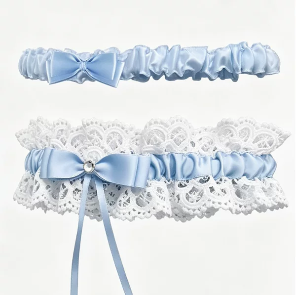 2026 New White Sock Ribbon Bow Leg Band, Bridal Sock Ribbon, European and American Wedding Accessories Leg Decoration Leg Band
