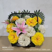 丁香百合盆景 盆花永远怀念黑盒清明节扫墓祭祀 诚诺殡葬用品批发