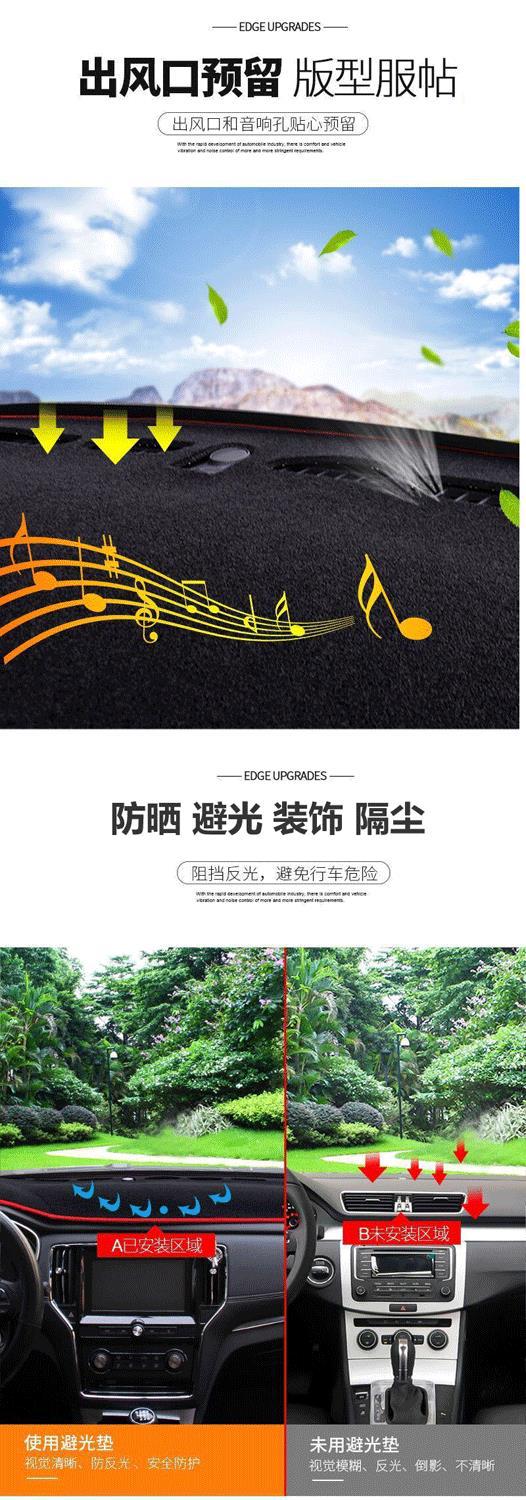 Suitable for Modern Langdong Center Console Light-Proof Mat, Dashboard Heat Insulation Sun Protection Mat, Interior Modification Sunshade Decorative Accessories