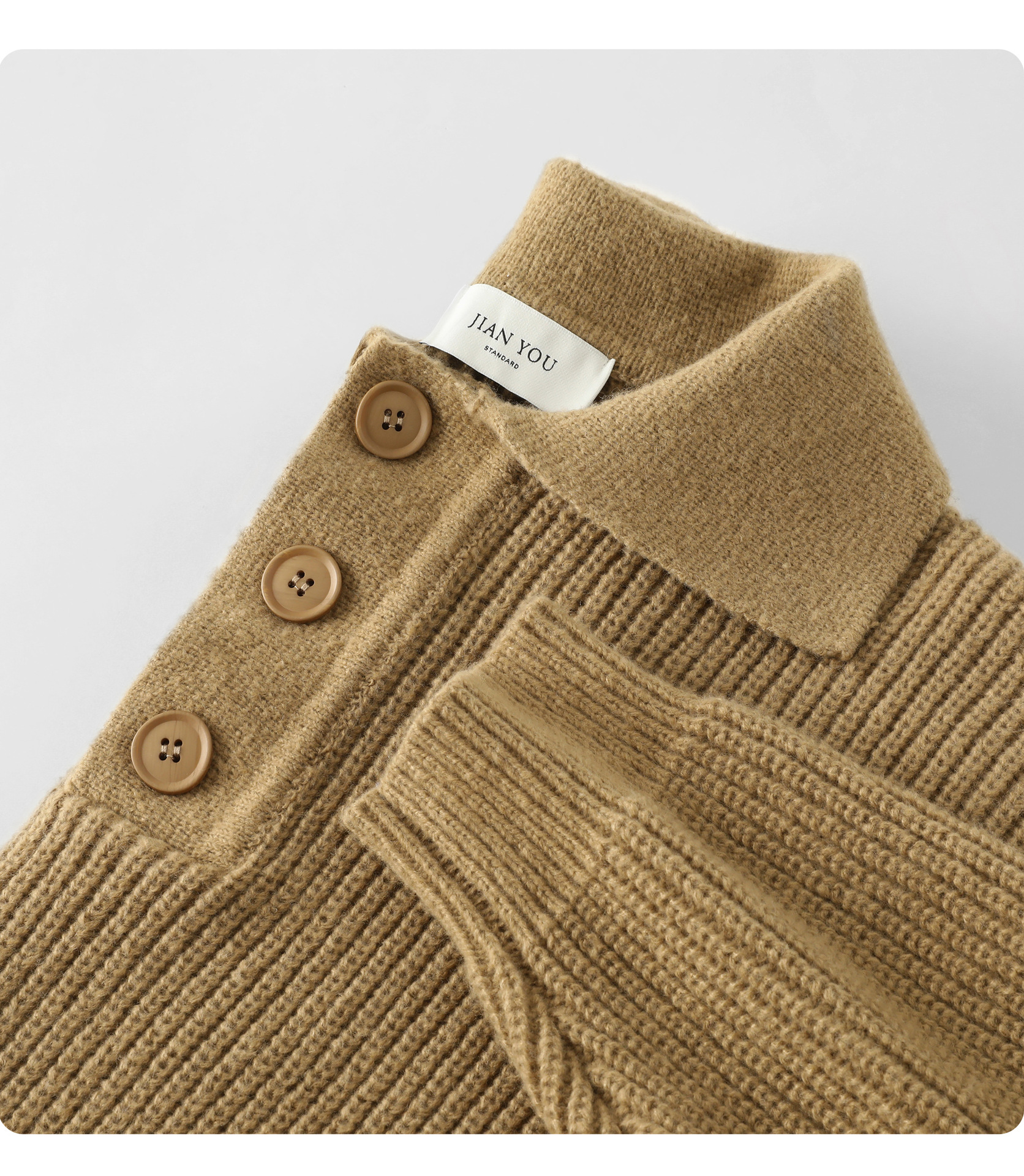 Men's Plus Size Polo Knit Sweater Casual Long Sleeve Pullover_voghion.com