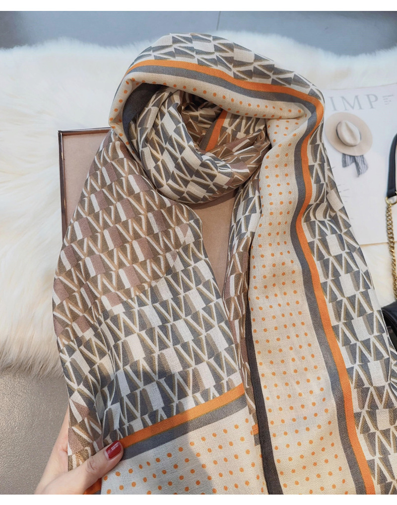 Autunno e inverno nuovi pois geometrici con sciarpa da cappotto in cotone e lino sciarpa lunga in seta sciarpa calda da donna scialle sottile a doppio uso_voghion.com