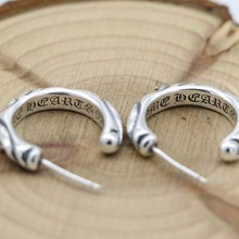 复古S925银克罗伈耳钉永恒之藤欧美潮流耳圈泰银耳饰个性货源直销