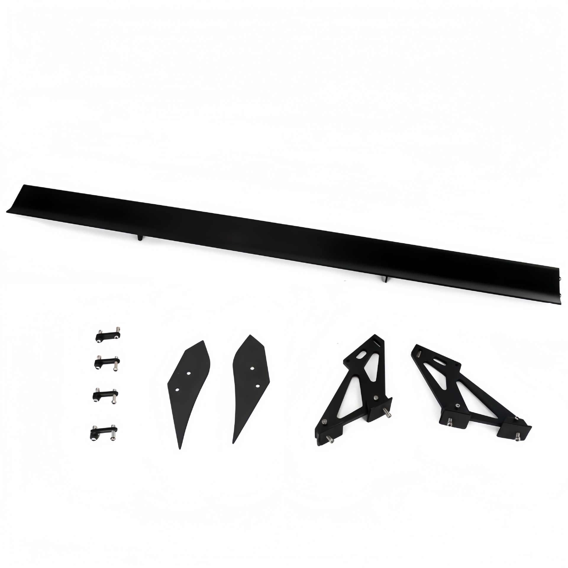 Cross-Border Car Modification Aluminum Alloy Rear Spoiler with Holes for Two or Three-Box Vehicles, Large Rear Spoiler, Fixed Wind Wing, Modified Spoiler