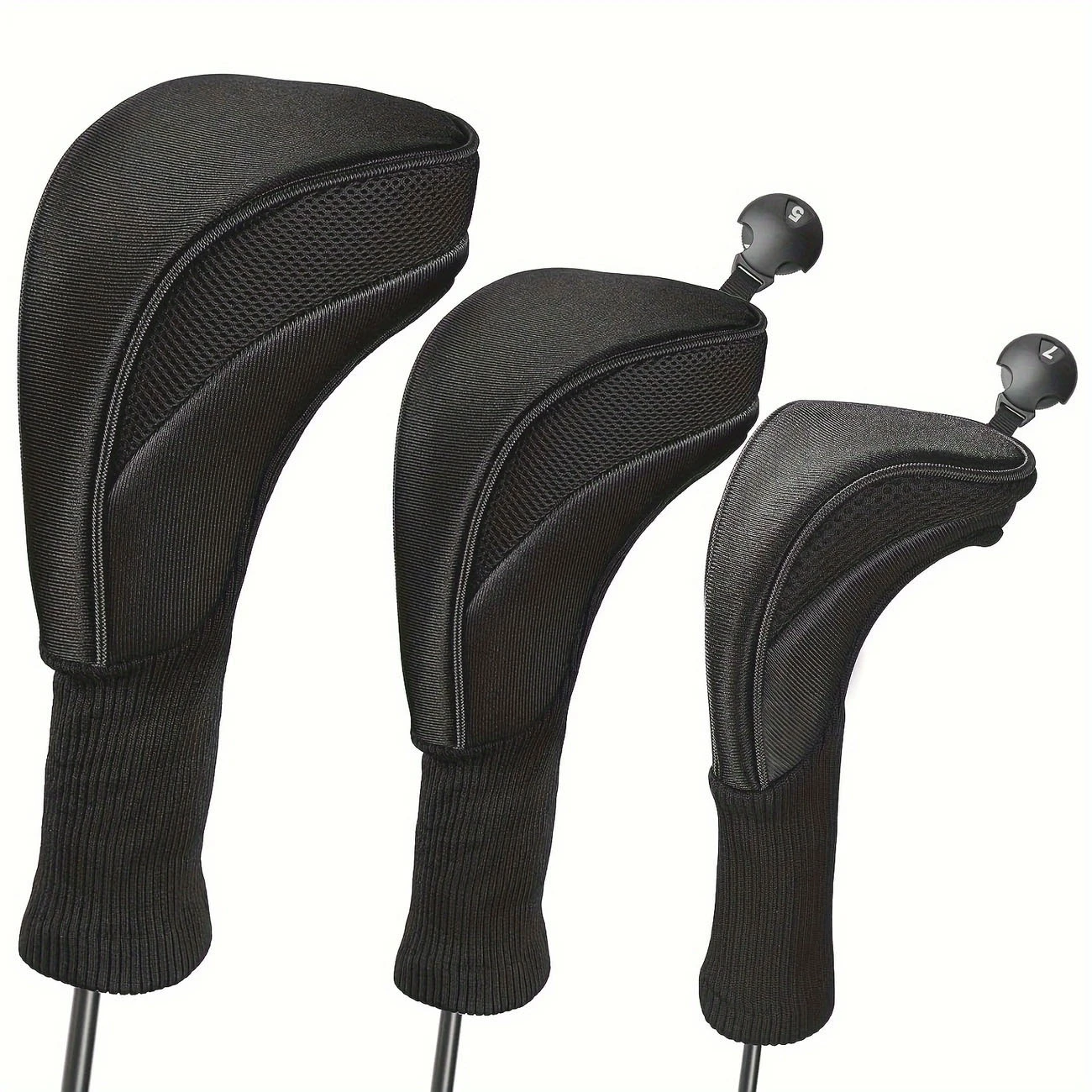 Set, golf clubs, protective case, 3 pieces