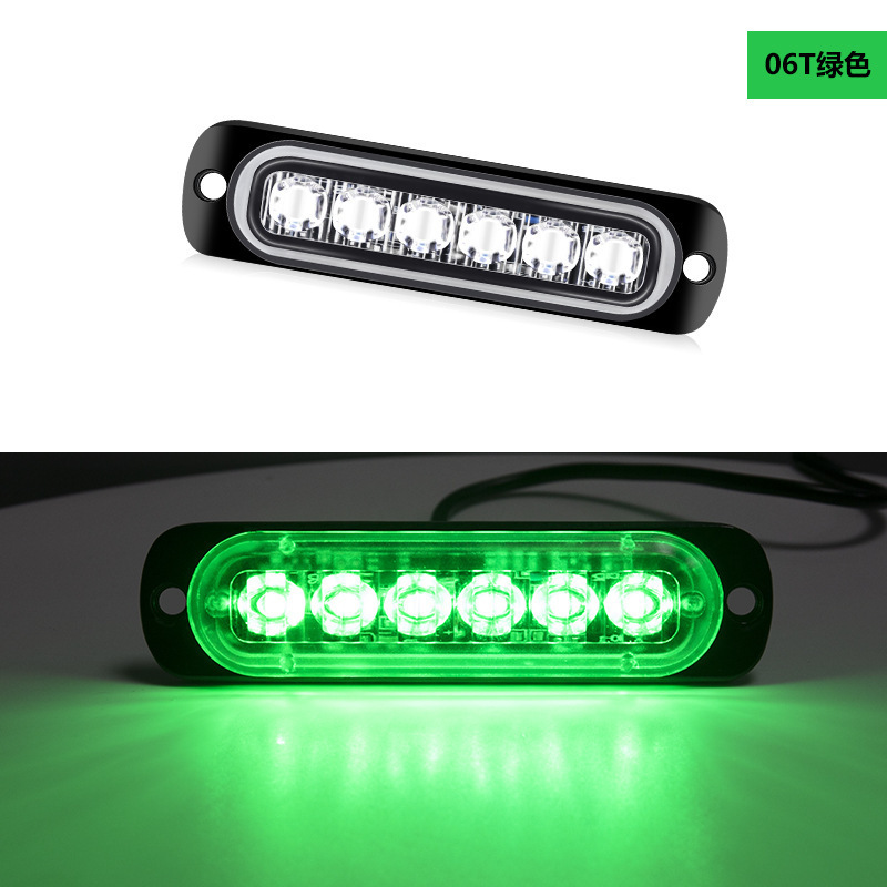 Lámpara lateral LED para automóviles y camiones Lámpara de parpadeo ultra delgada 6 luces Lámpara de advertencia Lámpara de señal