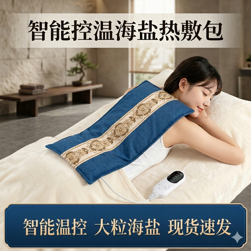 家用电加热海盐热敷包粗盐电热药盐袋艾灸肩热敷肚子颈椎腰部盐包