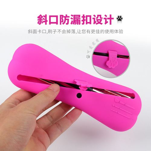 Cosmetic Storage Makeup Bag Portable Brush Organizer Pencil Case Portable Silicone Cosmetic Storage Box