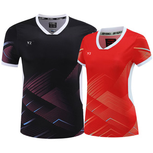 New Badminton Clothing Sports Jacket Men's and Women's Short Sleeve Men's and Women's Children's Badminton Clothing Training Competition Clothing 23022