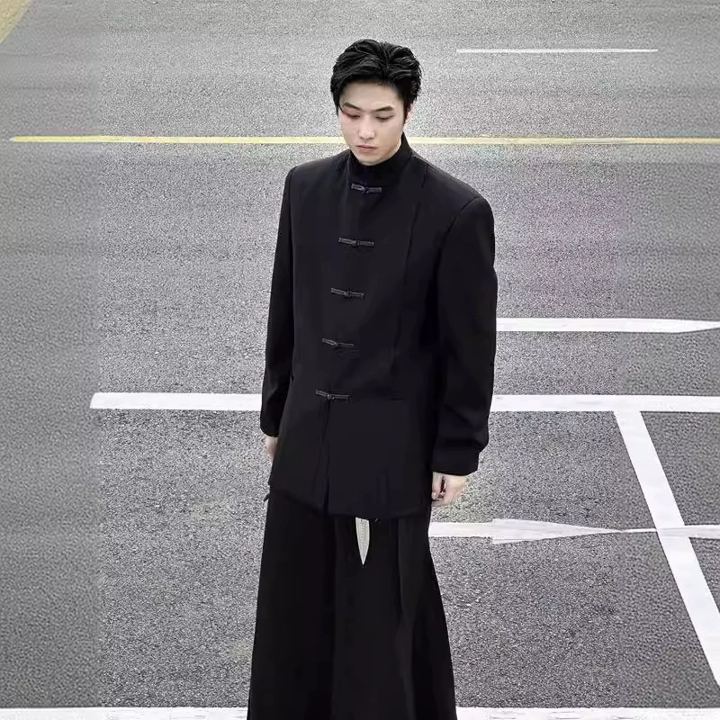 Новый китайский пиджак мужской нишевой дизайн