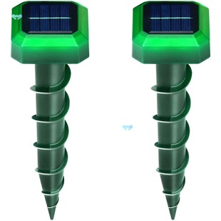 2 Pack Solar Energy Mouse Repellent Screw Shape Stakes Cross-Border