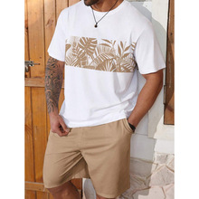 S 35733 Men's solid two-piece T-shirt ��ʿ��ɫ������ T ��