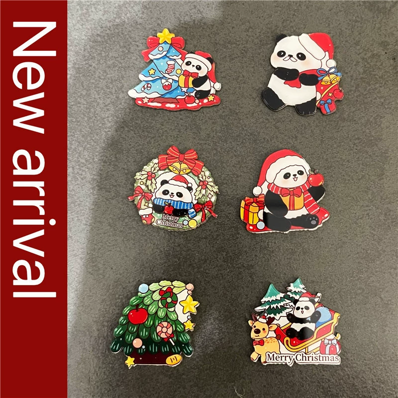 Рождественская елка панда национальное сокровище наклейки на холодильник декоративные плитки