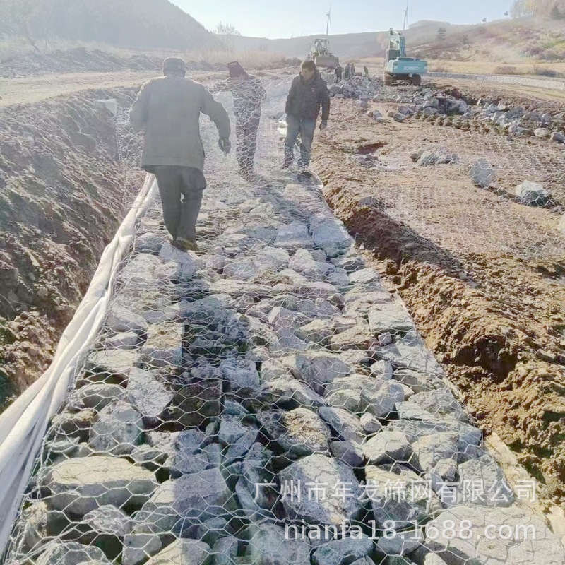 广州厂家现货出口菲律宾格宾石笼网Gabion Box河流治理防护格宾笼