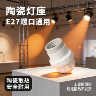 吊挂式灯口灯头加厚螺口LED灯泡节能吊灯头灯座螺口E27批发