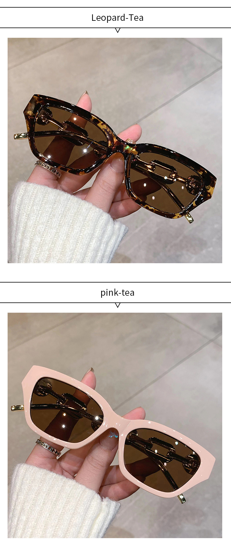 European And American Personalized Hip Hop Sunglasses Leg Chain Sunglasses Fashion Polygonal Small Frame Trendy Street Photography Sunglasses_viptrois.com
