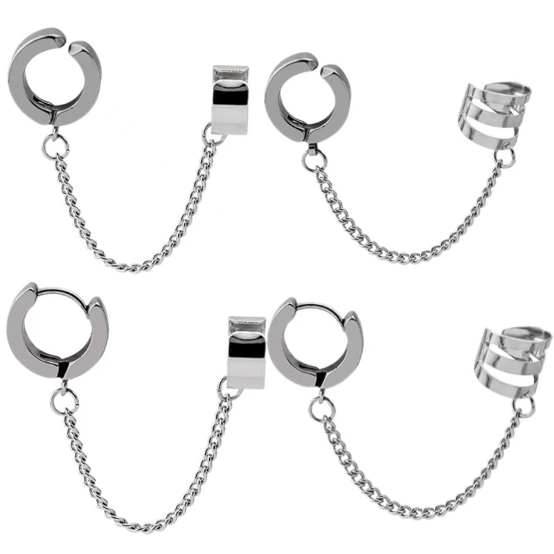 Universal steel black piercing for men and women