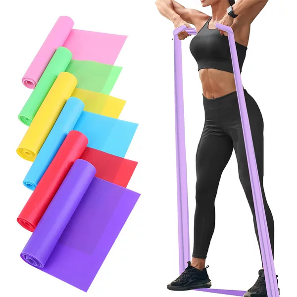 Yoga Stretching Resistance Bands Solid Color Dance Elastic Rope Sports Fitness Elastic Tpe Resistance Bands