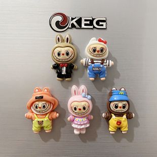 Cartoon Cute 3D Stereo Refrigerator Magnet Creative Magnetic Labubu Labubu Refrigerator Magnet Magnetic Sticker 3-5cm