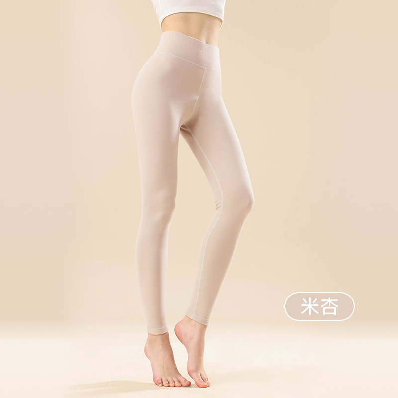 【A类纯棉】高腰秋裤女全棉加厚磨毛秋冬内穿贴身打底保暖裤女生|undefined