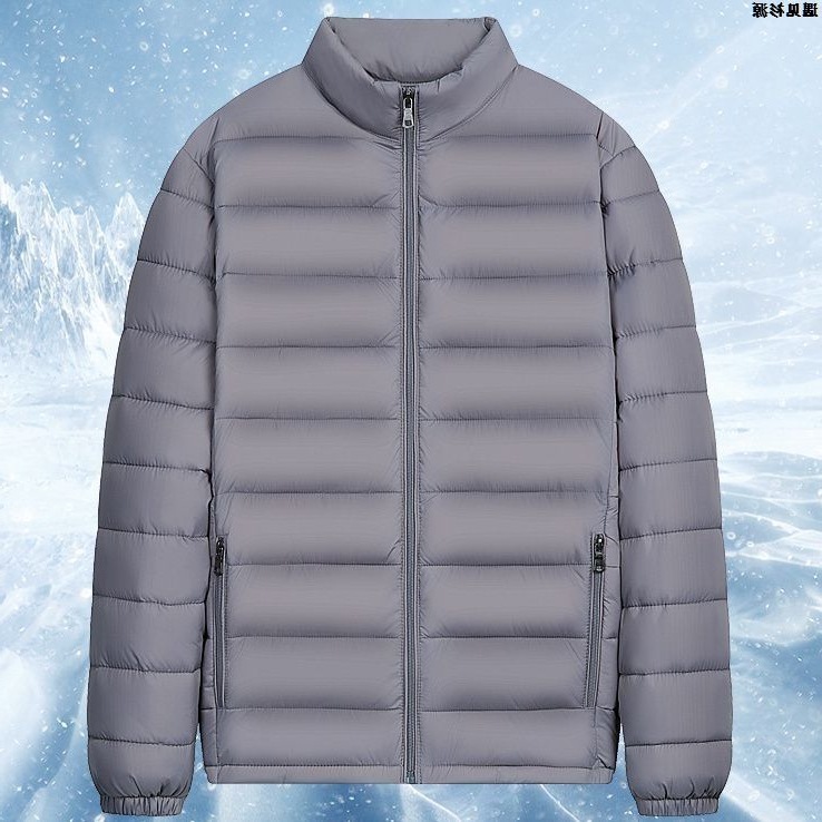 Hombres nuevos chaquetas de algodón de pluma ligera de cuello corto ocio chaqueta de algodón cálida con capuchón de otoño y invierno 2023 chaqueta de hombre