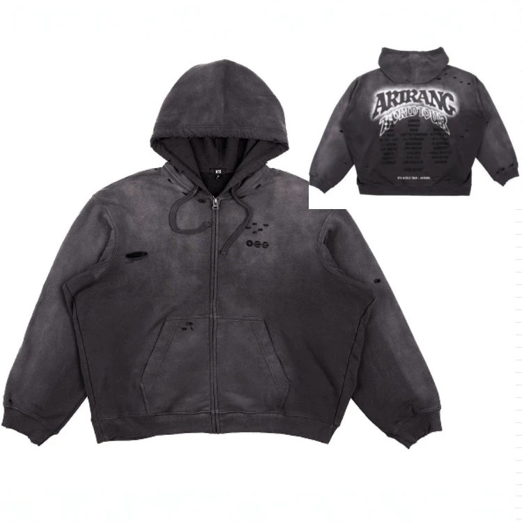 Black Vintage Hoodie Arirang World Tour Trendy Tour Clothing Bts Black Vintage Hoodie Arirang World Tour Trendy Tour Clothing Bts