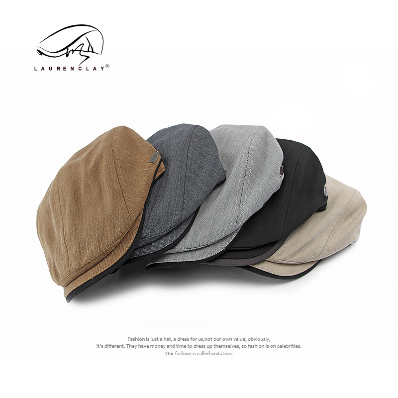 Boina transpirable delgada de primavera y verano para hombres y mujeres con el mismo estilo British Retro Fashion Frontier Sombrero de visera Sombrero de pintor Tendencia