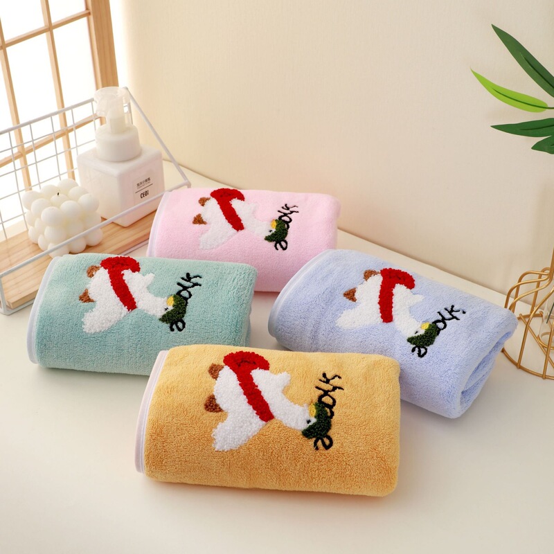 Thickened Coral Velvet Bath Towel Towel Set Absorbent Household Comfortable Cleaning Face Towel Bathroom Can Wrap Large Towel