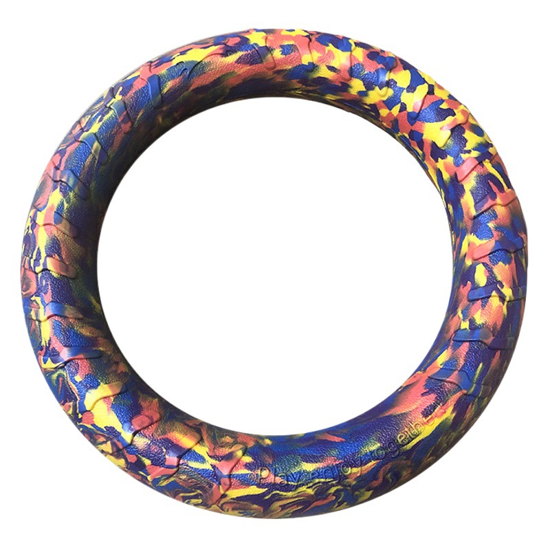 Juguete para mascotas perro Labrador resistente a mordeduras perro grande alivio interactivo artefacto tapado anillo de tracción con bola de cuerda