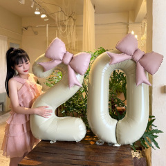 インスタイルマットリボンキャラメルクリームデジタルバルーン誕生日装飾シーン写真撮影結婚式のプロモーション用品