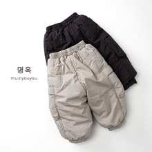 儿童棉裤2025冬季新款男童女童保暖厚裤子小童韩版森系潮童装批发