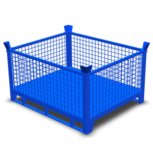 Heavy-Duty Storage Cage Butterfly Cage Manufacturer Sells Fixed Shelfable Grid Metal Material Box Forklift Cage