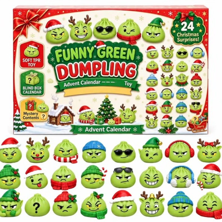 New Cross-Border 2026 Christmas Cute Bun Blind Box Countdown 24-Day Christmas Mystery Gift Blind Box