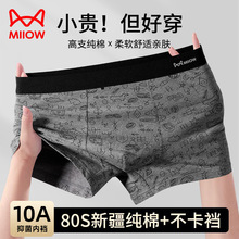 猫人男士内裤男款棉抗菌2025新款男生运动名牌正品男式平底短裤