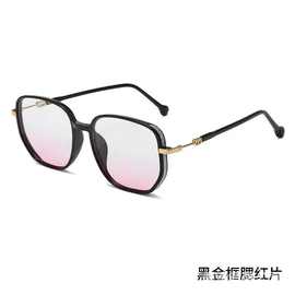 25新款跨境小红书同款眼镜框防蓝光多边形平光镜大脸显瘦素颜眼镜