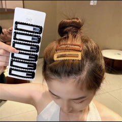 明るい顔の四角い波の砕髪bbクリップ前髪シンプルなヘアクリップ大人の子供の怠惰な前髪クリップ合金の髪飾り女性