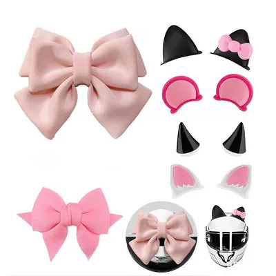 Rear Accessories Horn Cat – Motosiklet dəbilqələri - princess-pink-bow-6-piece-set