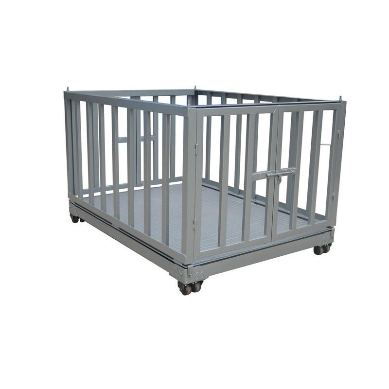 2.5吨畜牧电子秤带围栏3t动物地磅5吨不锈钢猪栏秤按需加工尺寸