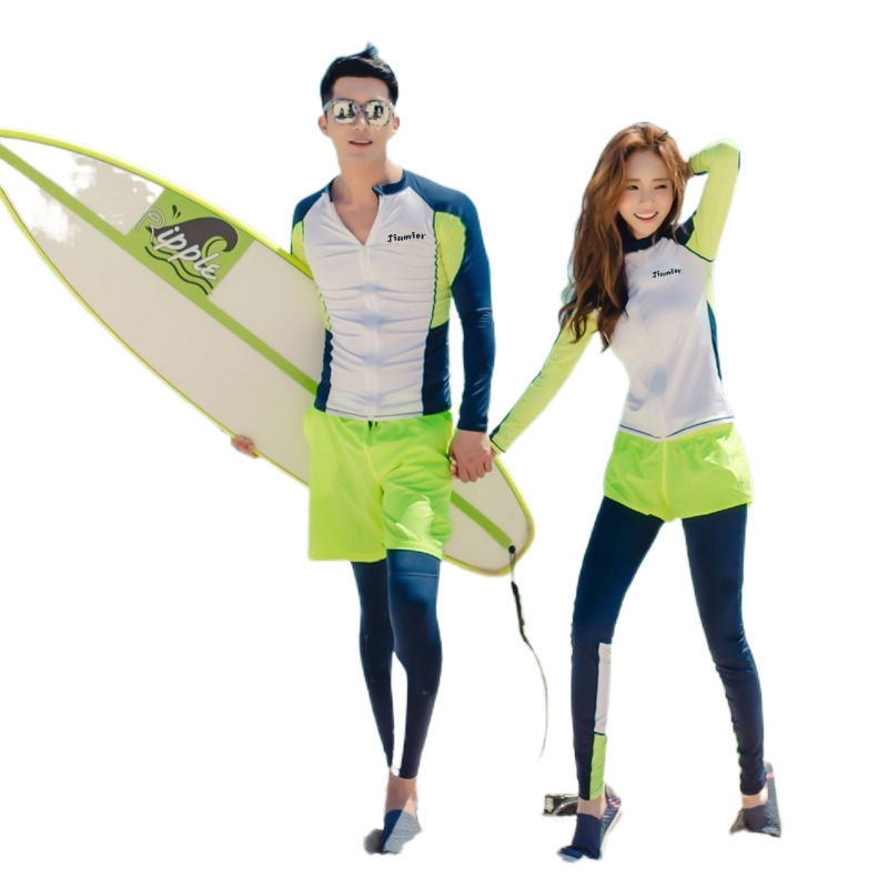 Promoción a mitad de precio pantalones de mangas largas para padres e hijos trajes de buceo conservadores trajes de baño de mangas largas trajes de baño deportivos de surf para parejas