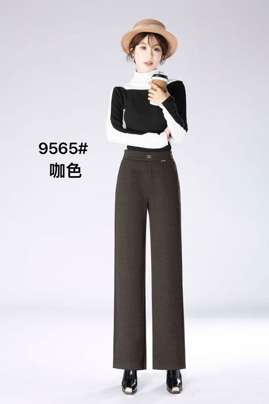 羊绒阔腿裤女2025秋季新款修身通勤时尚直筒裤松紧腰显瘦休闲长裤|undefined