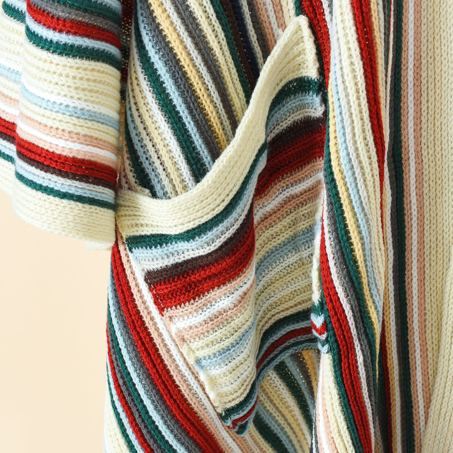 Estilo bohemio mantón de las mujeres del otoño y el invierno Tíbet viaje caliente capa otoño capa a rayas chal