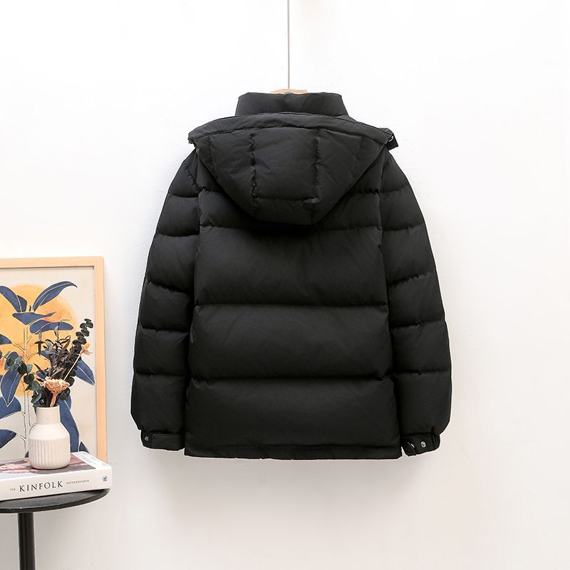 90白鹅绒羽绒服男女短款2025新款加厚立领面包情侣款宽松中戏外套
