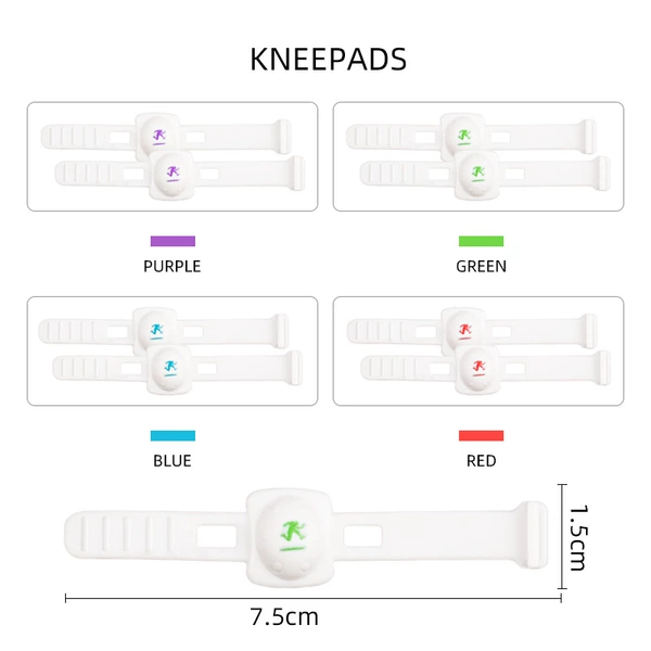 A pair of knee pads (four -color random)