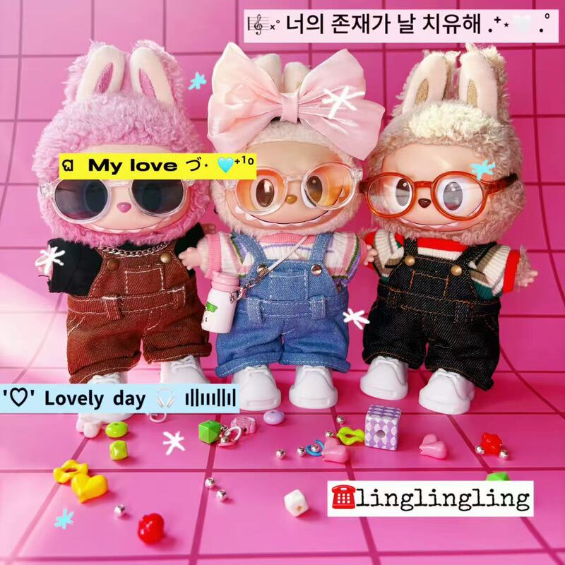 [Close Clothes Only] 17cm Doll Clothes New Baby Clothes Overalls Suit Doll Replacement Suit Clothes