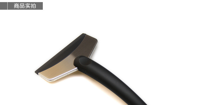 Stainless Steel Snow Scraper for Cars, Upgraded Version with Solid Matte Rubber-Coated Handle, Ice Scraper for Refrigerator