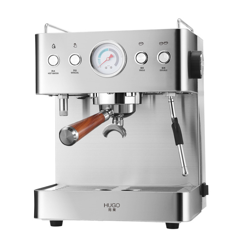 Manufacturer Customized Mechanical Button Italian Semi-Automatic Coffee Machine for Home and Commercial Use with Dual Pumps and Dual Boiler Heating