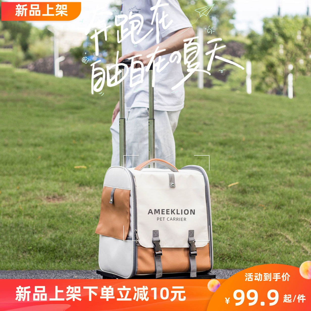 Suitcase to go out, capacious backpack