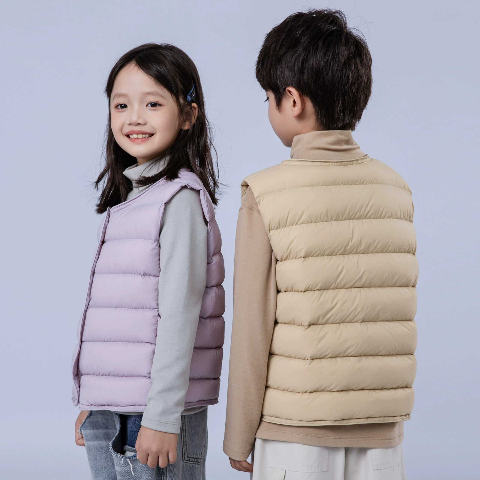 Детские пуховые жилеты из белой утки теплые и легкие пуховые пуховые плечи