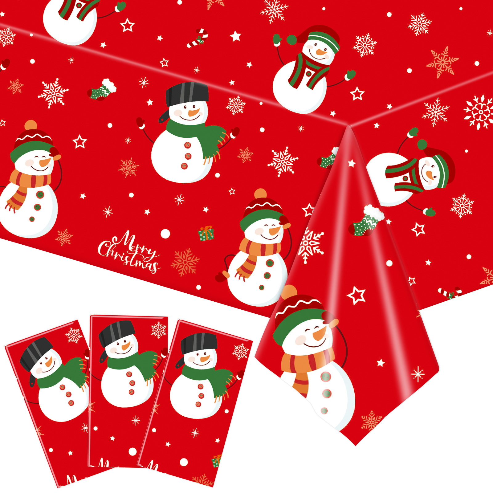 Navidad Monigote De Nieve Papel Fiesta Atrezzo Decorativo 1 Pieza display picture 1